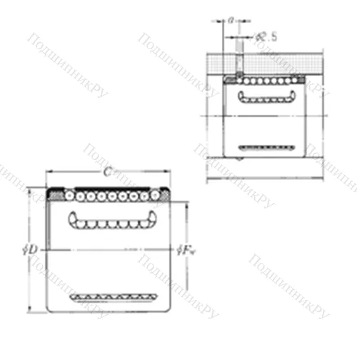 Подшипник шариковый линейный KH 1630 от производителя  NTN