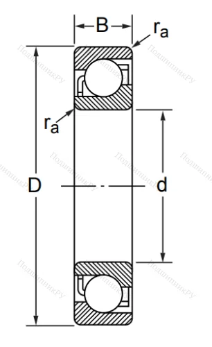 Радиально-упорный шариковый подшипник 7009 C/DT (436109 Е ГОСТ) в Архангельске