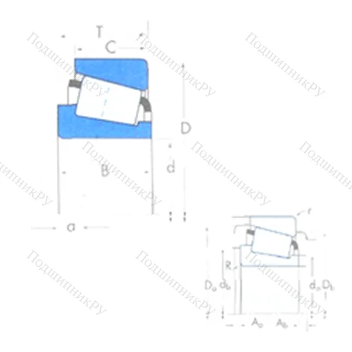 Подшипник роликовый радиально-упорный LM 603049/LM 603014 от производителя  TIMKEN