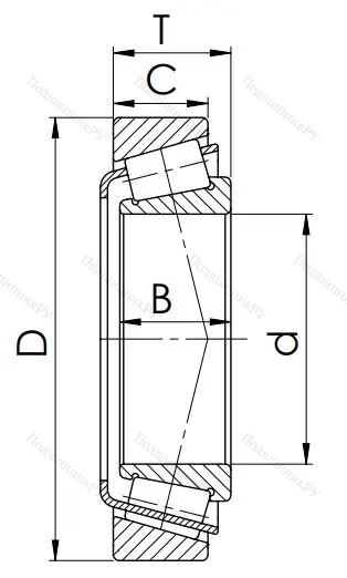 Конический роликовый подшипник 7520 (32220) VSFUJ5IZAS в Архангельске