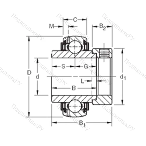 Подшипник шариковый радиальный GN 106KLLB от производителя  TIMKEN