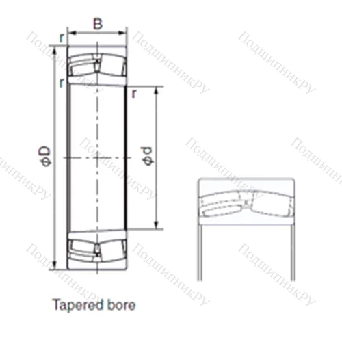 Подшипник роликовый радиальный 24030AXK 30