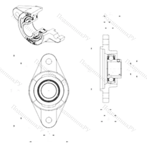 Подшипниковый узел шариковый радиальный USFLZ 203 от производителя  SNR