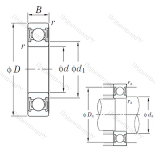 Подшипник шариковый радиальный