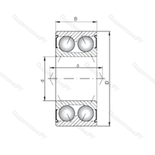 Подшипник шариковый радиально-упорный 3805 ZZ от производителя  CX