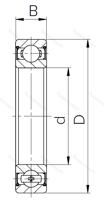 Шариковый однорядный подшипник 1000803 ZZ (61803 ZZ) в Архангельске
