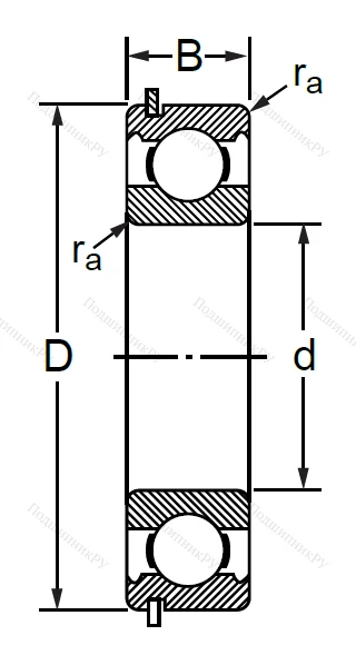 Шариковый однорядный подшипник 50312 (6312 NR) в Архангельске