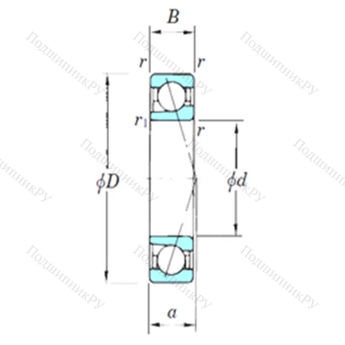 Подшипник шариковый радиально-упорный 7204CPA