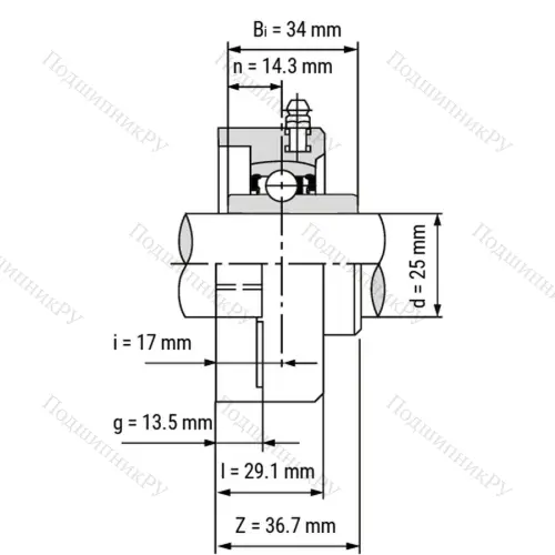 Подшипниковый узел SS-UCFLPL 205-W - Вал: 25 мм от производителя  LPZ