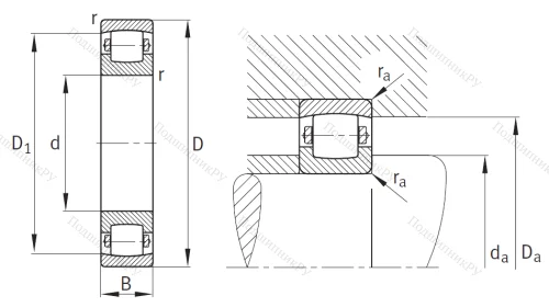 Сферический роликовый подшипник 20309 TVPC 3 от производителя  FAG