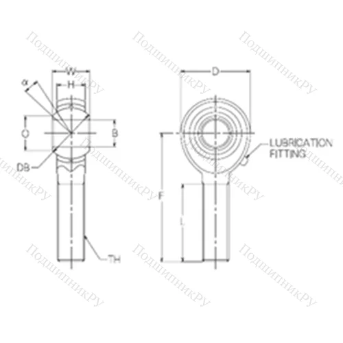 Подшипник скольжения сферический PR 22E от производителя  NMB