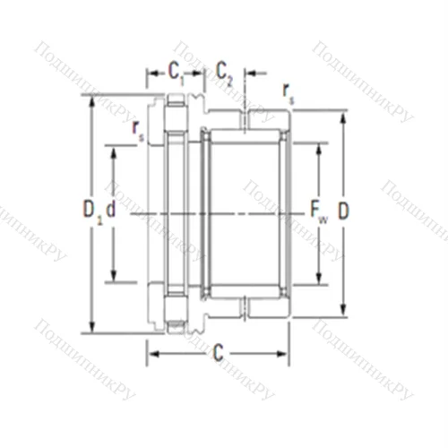 Подшипник комбинированный NAXR 25TN от производителя  TIMKEN