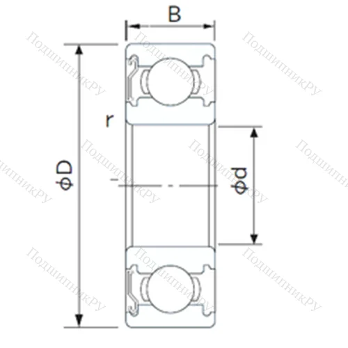 Подшипник шариковый радиальный 6901ZE