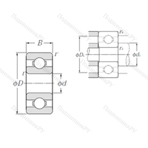 Подшипник шариковый радиальный BC 6-12