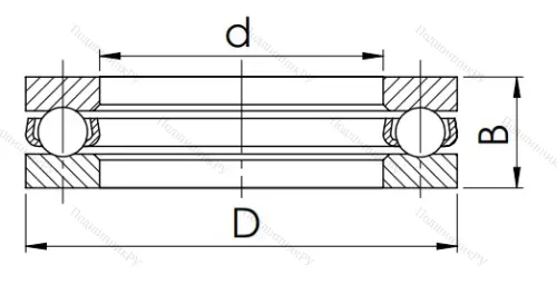 Упорный шариковый подшипник 8305 (51305) в Архангельске