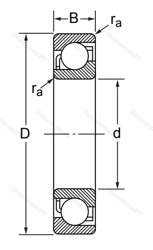 Радиально-упорный шариковый подшипник 7312 ACM/DF (346312 Л  ГОСТ) в Архангельске