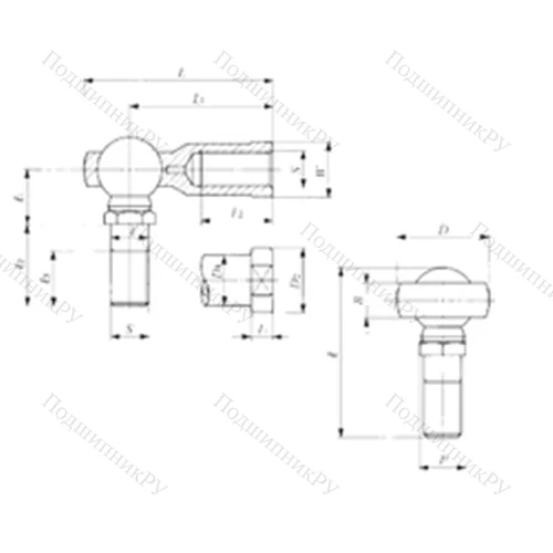 Подшипник скольжения сферический LHS 20 от производителя  IKO