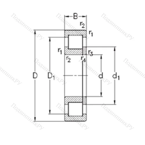 Подшипник роликовый радиальный NUP 2212-E-MA 6