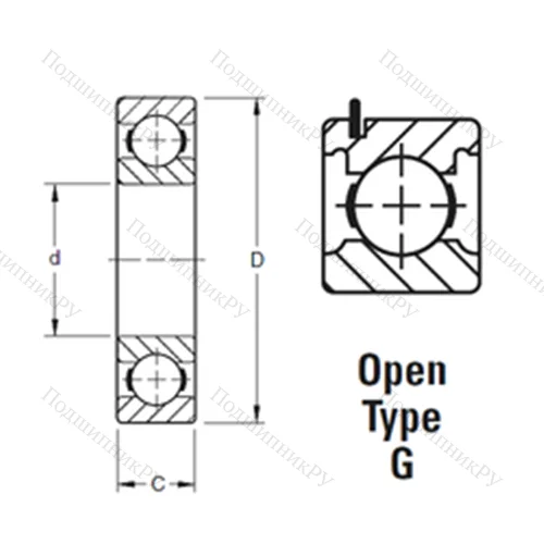 Подшипник шариковый радиальный 9103KG