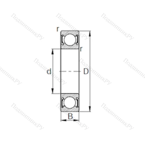 Подшипник шариковый радиальный W 6305-2RS