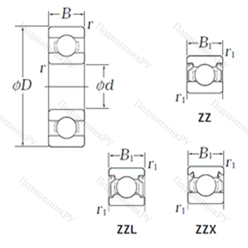 Подшипник шариковый радиальный EE 3S ZZ от производителя  KOYO