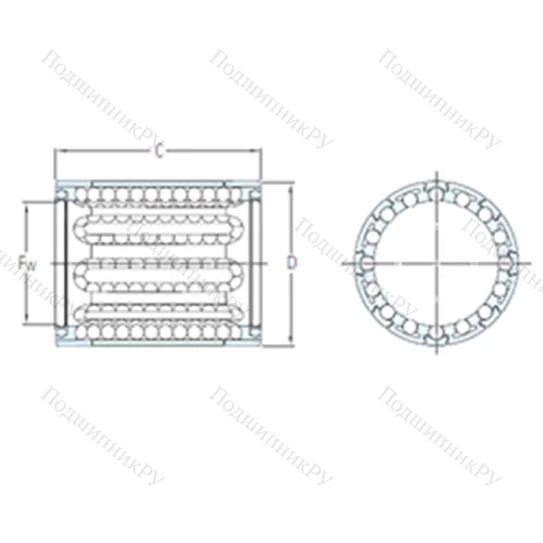 Подшипник шариковый линейный LBBR 20-2LS/HV 6 от производителя  SKF