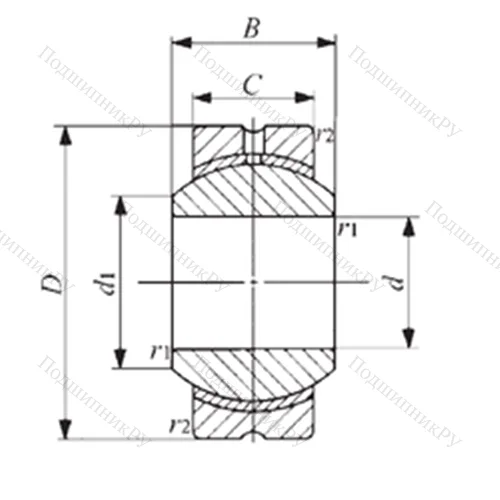 Подшипник скольжения сферический PB 25 от производителя  IKO