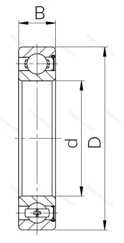 Шариковый однорядный подшипник 60101 (6001 Z) в Архангельске