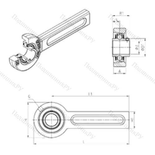 Подшипниковый узел шариковый радиальный UCSP 203 от производителя  SNR