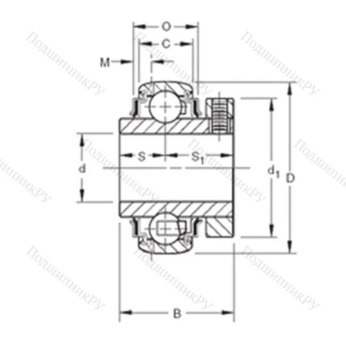 Подшипник шариковый радиальный GCE 20KRRB