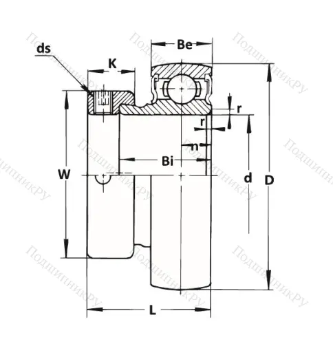 Корпусный подшипник KH 206-20 GAE (ASAHI) в Архангельске