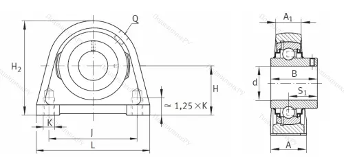 Подшипниковый узел RSHEY 40 XL N в Архангельске Подшипниковый узел RSHEY 40 XL N в Архангельске