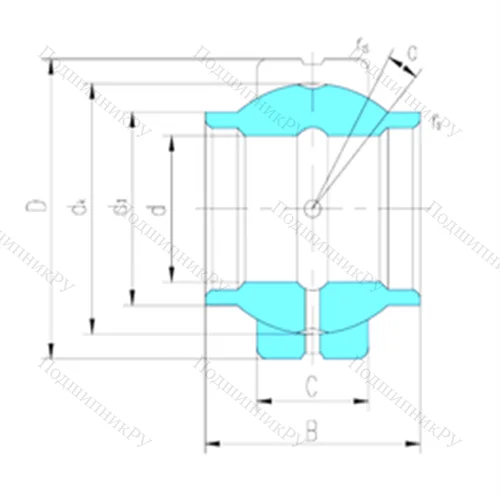 Подшипник скольжения сферический GEEW 45ES-2RS