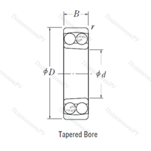 Подшипник шариковый радиальный самоцентрирующийся