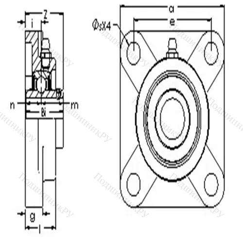 Подшипниковый узел, дюймовая серия UCF 206-17E от производителя  AST