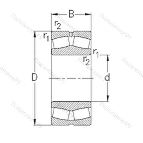 Подшипник роликовый радиальный самоцентрирующийся 23040-MB-W 33 от производителя  NKE