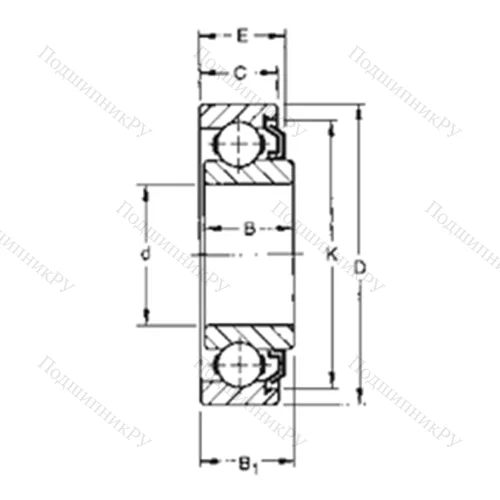 Подшипник шариковый радиальный 202KL