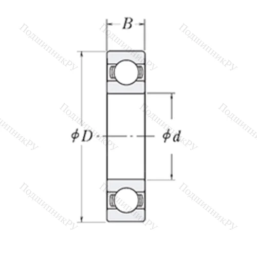 Подшипник шариковый радиальный LJ 4.1/4 от производителя  RHP