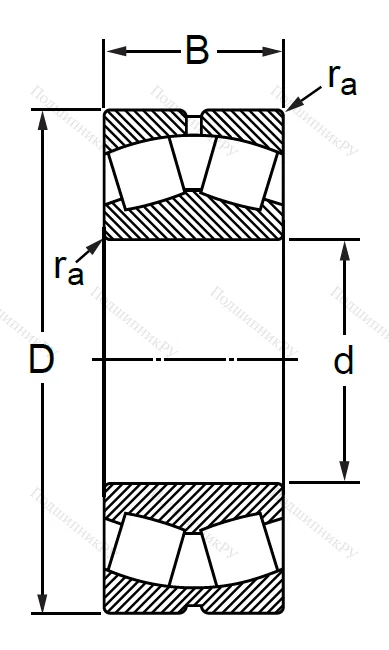 Сферический роликовый подшипник 53620 АН (22320 CCW 33) в Архангельске