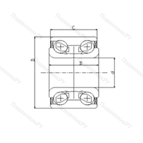 Подшипник шариковый радиально-упорный IJ 131014 от производителя  ILJIN