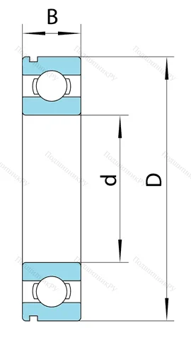 Шариковый однорядный подшипник 50316 (6316 N) в Архангельске
