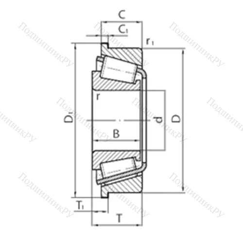 Подшипник роликовый радиально-упорный NP 855754/NP 706096 от производителя  TIMKEN