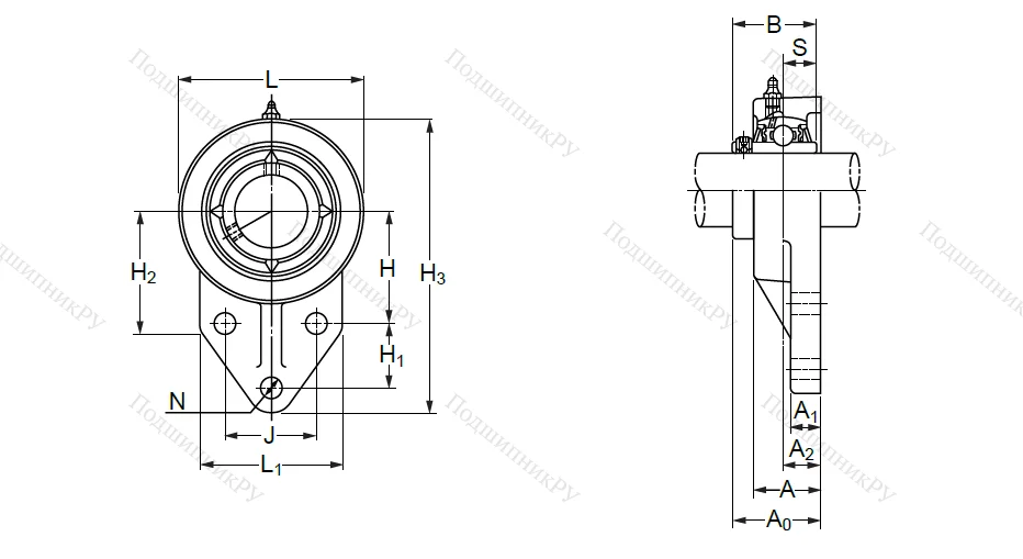 Подшипниковый узел UCFK 207 (UCFH 207) в Архангельске