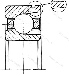 Модификация подшипника 75-170310Е1Т8УШ размер 50x110x27 от производителя  ГПЗ-1