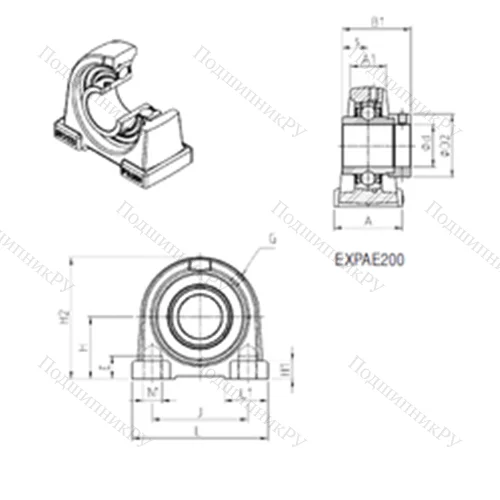 Подшипниковый узел шариковый радиальный EXPAE 210