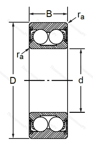 Радиально-упорный шариковый подшипник 3056312 2RS (3312 A 2RSTN) в Архангельске
