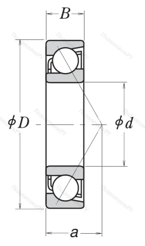Однорядный шариковый подшипник 7301 BW от производителя  NSK