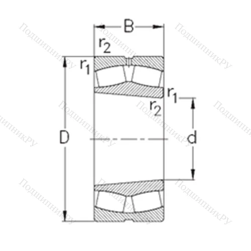 Подшипник роликовый радиальный самоцентрирующийся 24068-K 30-MB-W 33 от производителя  NKE