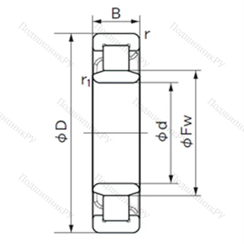 Подшипник роликовый радиальный NU 2305 E