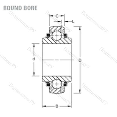 Подшипник шариковый радиальный GW 211PPB 13